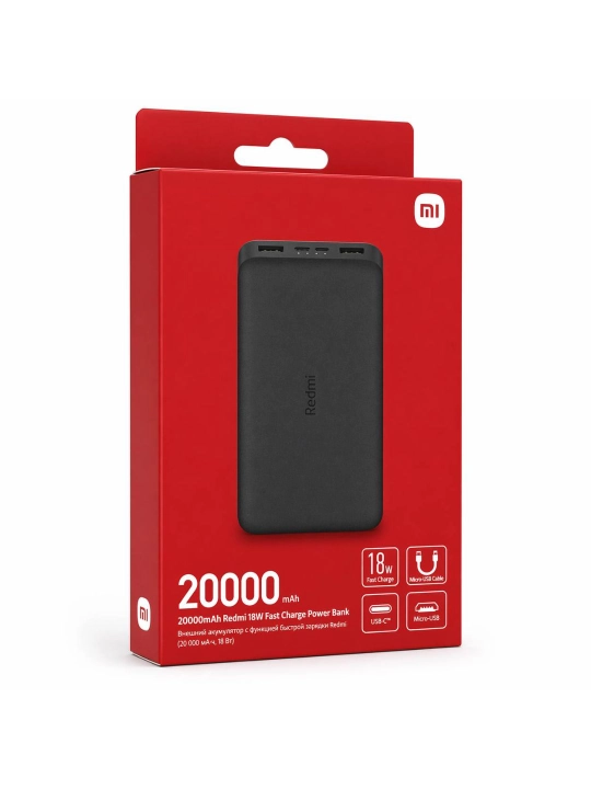 Redmi Power Bank 20.000 mAh kompaktniy ko'rinish va sifat uyg'unligi