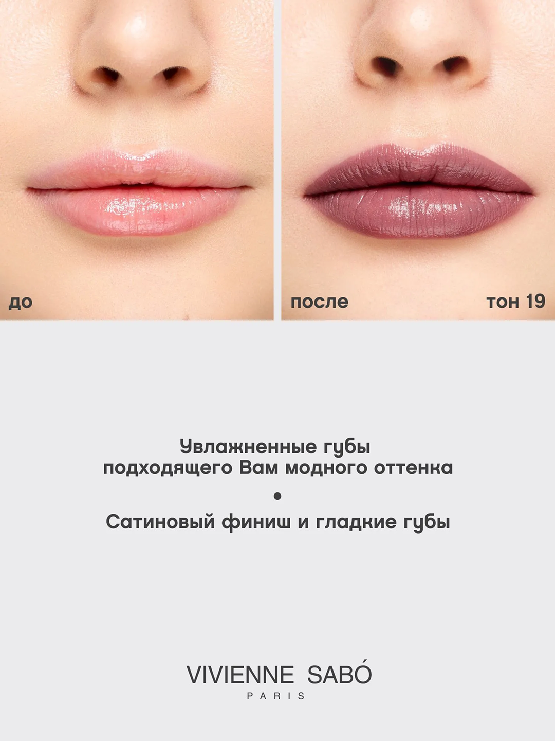 Помада для губ Vivienne Sabo Nude Createur, тон 19 серо-сливовый, 4 гр