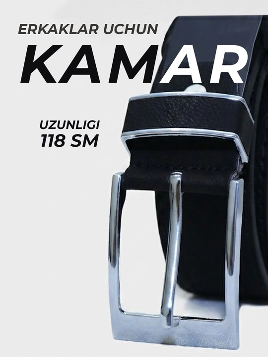 Erkaklar uchun charm kamar, klassik model - 