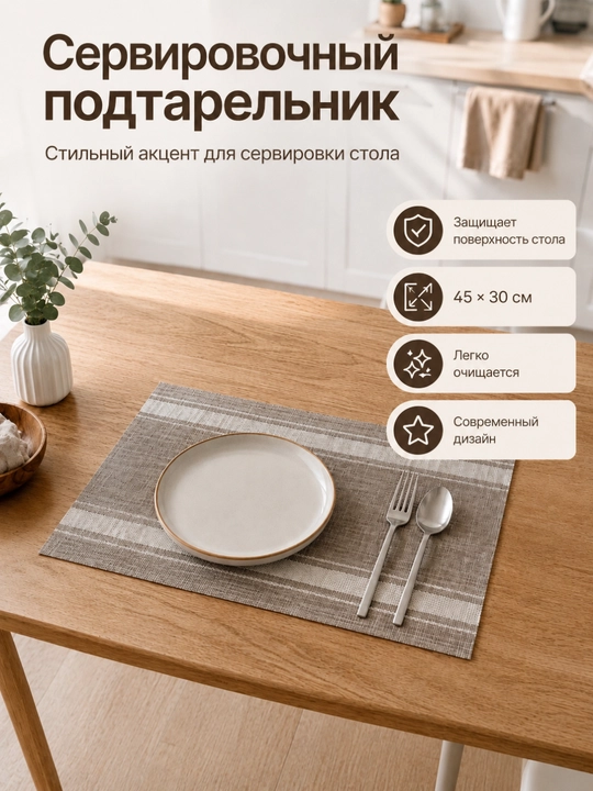 Stolga joylash materiali, issiq taomlar uchun dasturxon sochig‘i - 
