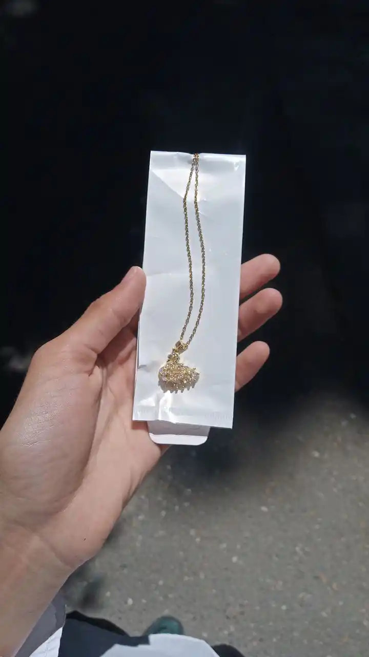 Ayollar uchun zanjir, ayollar aksessuarlari, bijuteriyalar, oqqush shaklida SWAROVSKI