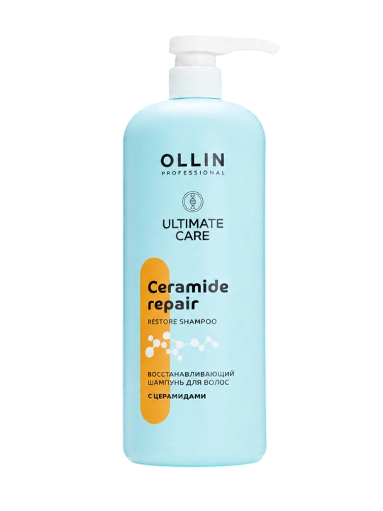 OLLIN Professional/ ULTIMATE CARE Восстанавливающий шампунь для волос с церамидами 1000мл