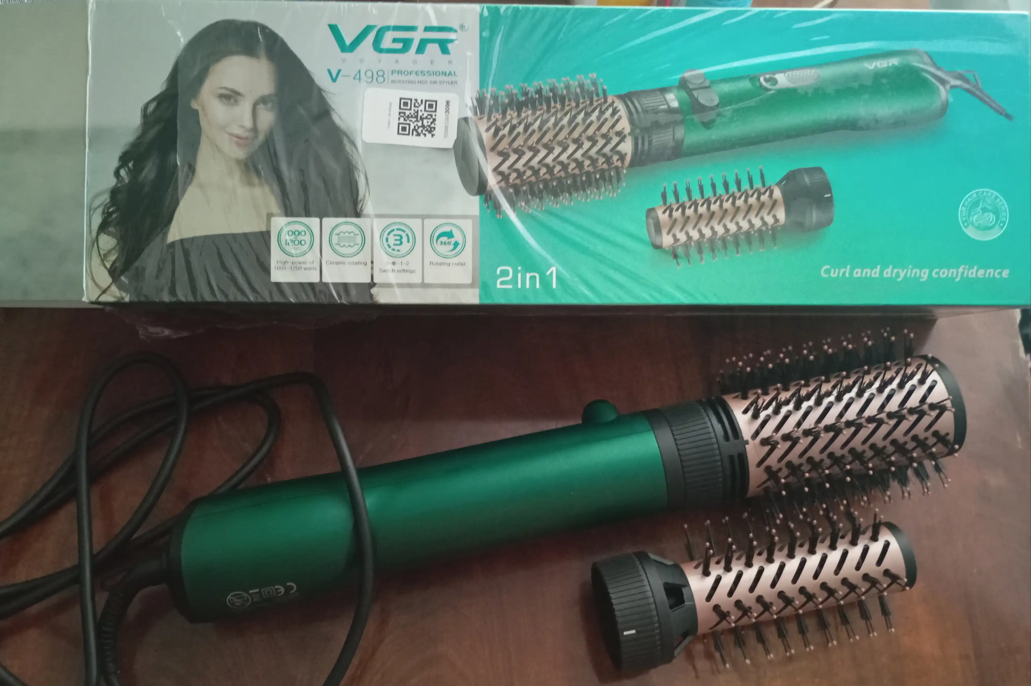 Professional fen-taroq, 360 daraja aylanuvchi VGR V-498, keramik qoplamali