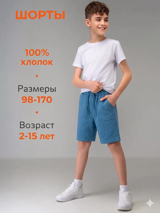 Одежда для девочек и мальчиков трикотажные детские шорты, 2-16 лет