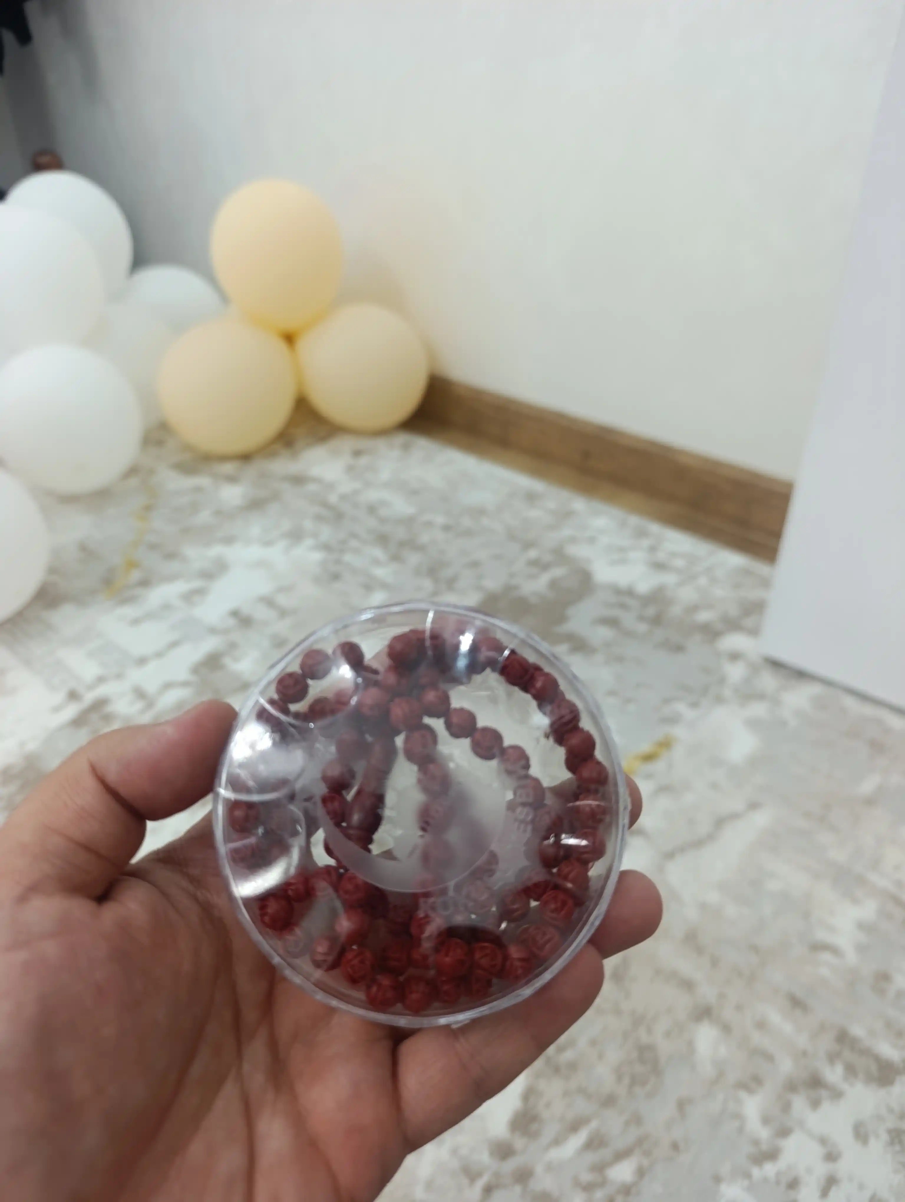 Hidli Tasbeh zikr va istig'for uchun, 99 donalik, atirgul ifori, himoya keysi bilan