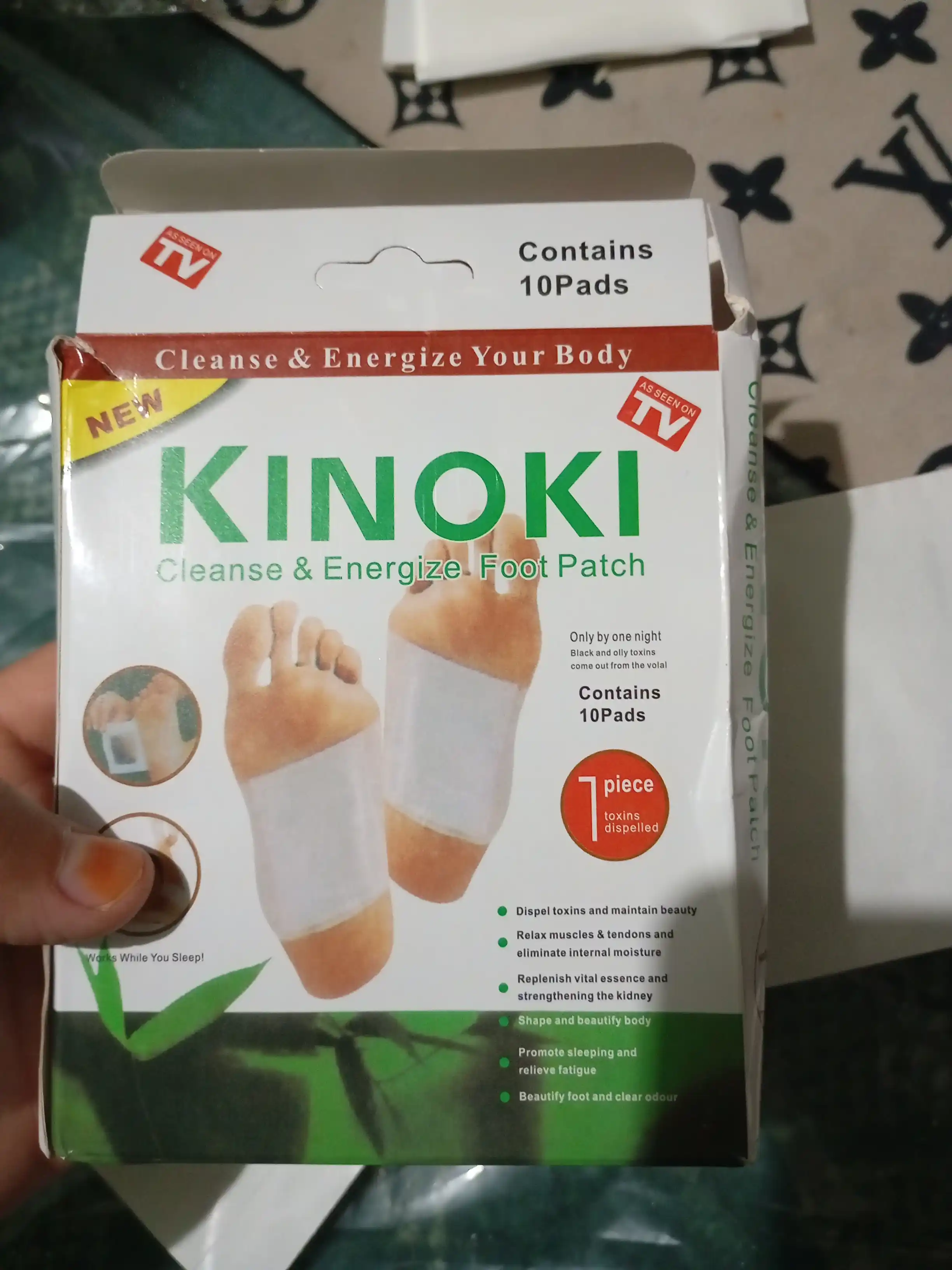 Kinoki Detox Foot Pads — детокс-пластыри для ног, 10 шт