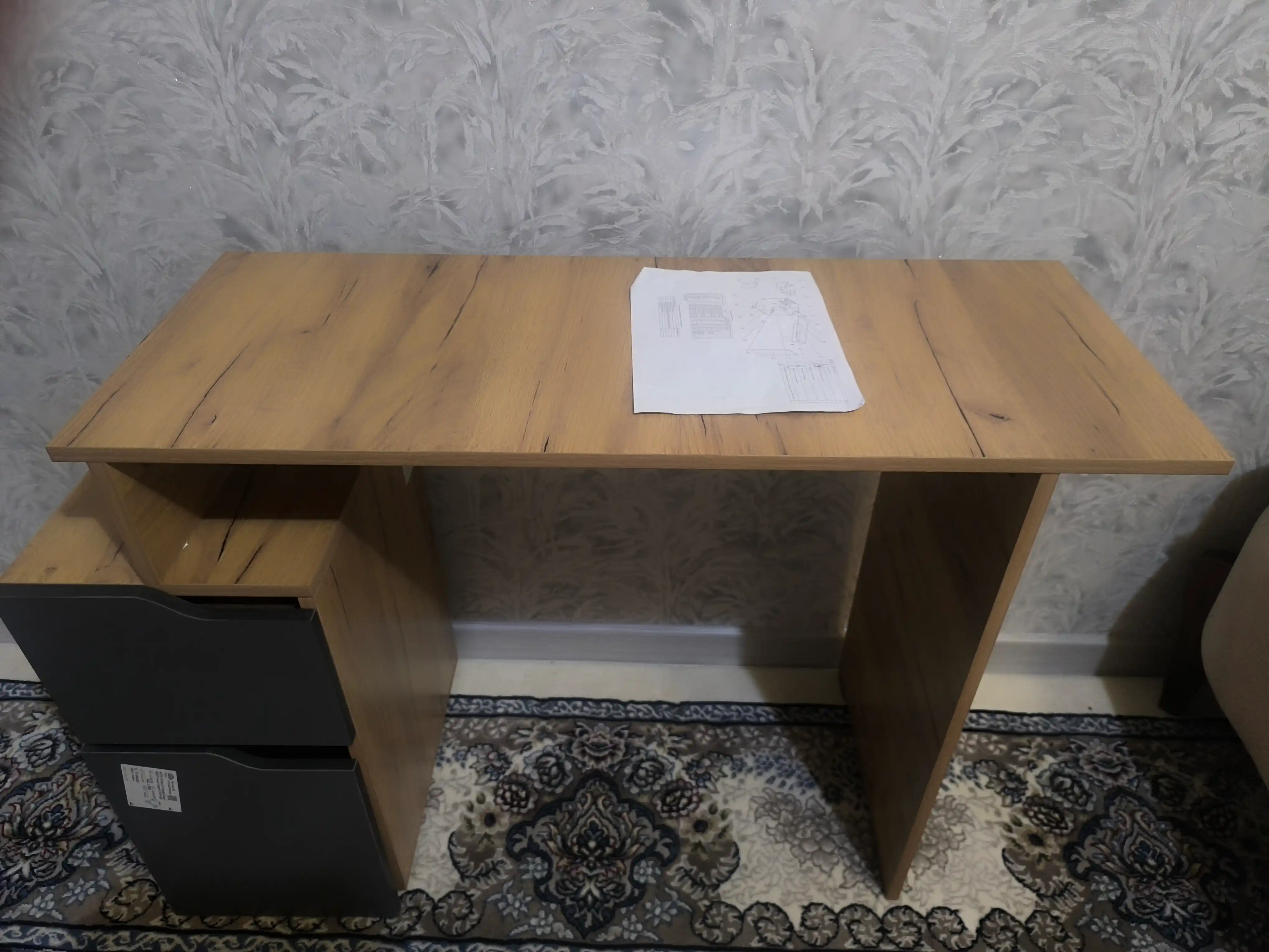 Письменный и компьютерный стол FAR11, 100×40×75 см, с ящиком и шкафчиком