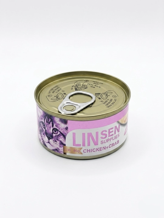 Влажный корм для кошек Linsen Supplies, нежный мусс, микс вкусов, 24 шт, по 85 г
