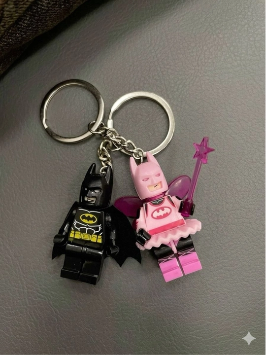 Парные брелки Бэтмен и розовый Batman милый набор LEGO стиль
