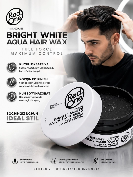 Aqua Gel-Wax для всех типов волос REDONE Wax, мега фиксация, 50 мл - 