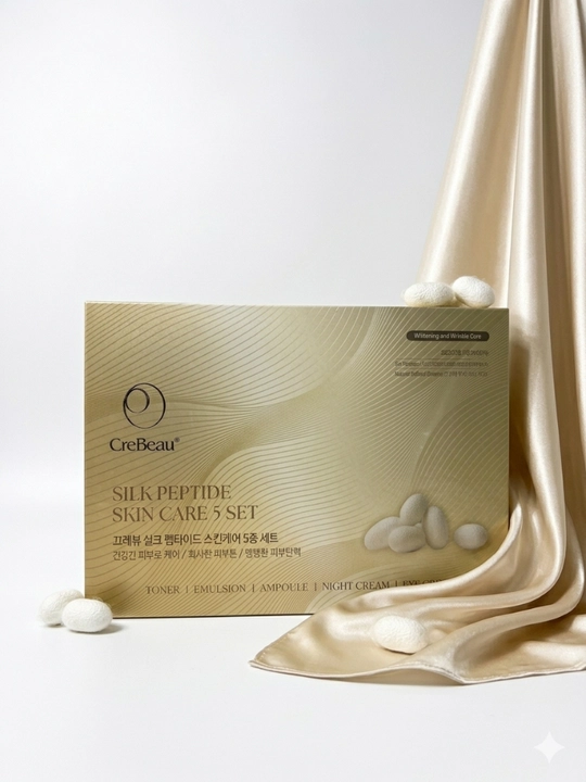 Silk Peptide yuz parvarishi seti oqartiruvchi va namlovchi premium skin care