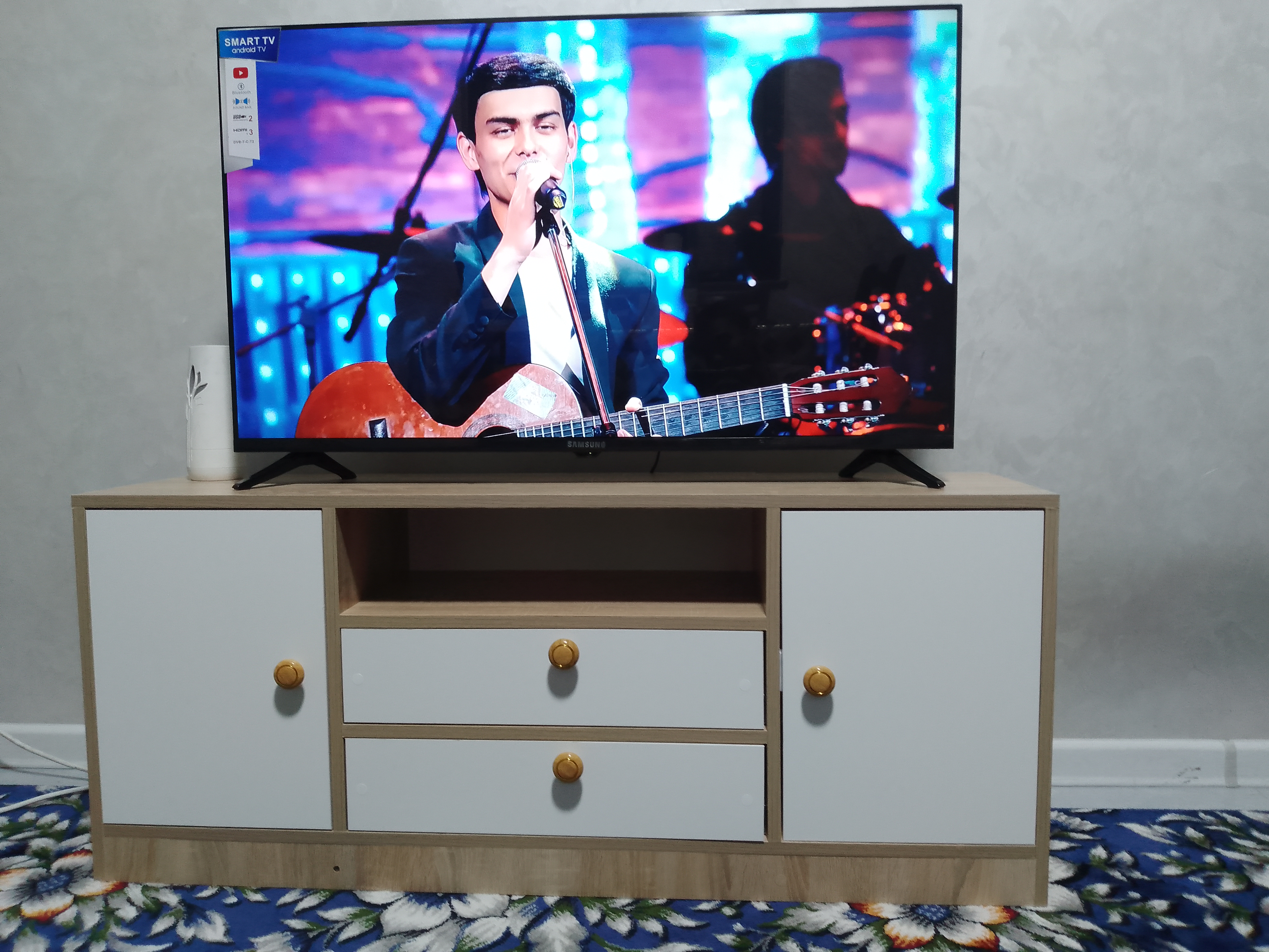 Keng va Zamonaviy MARSEL TV Tumba / Multimediya Shkafi LDSP 120x30x50 sm