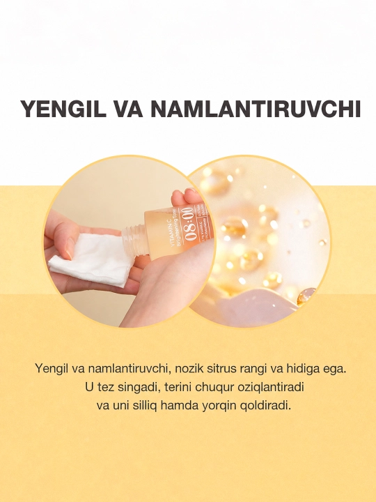 Oqartiruvchi yuz toneri SKINEVER Vitamin C Brightening Toner, niatsinamid bilan