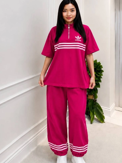 Комплект двойка, женский спортивный костюм, oversize, стильный, удобный, размеры 44-50 - 