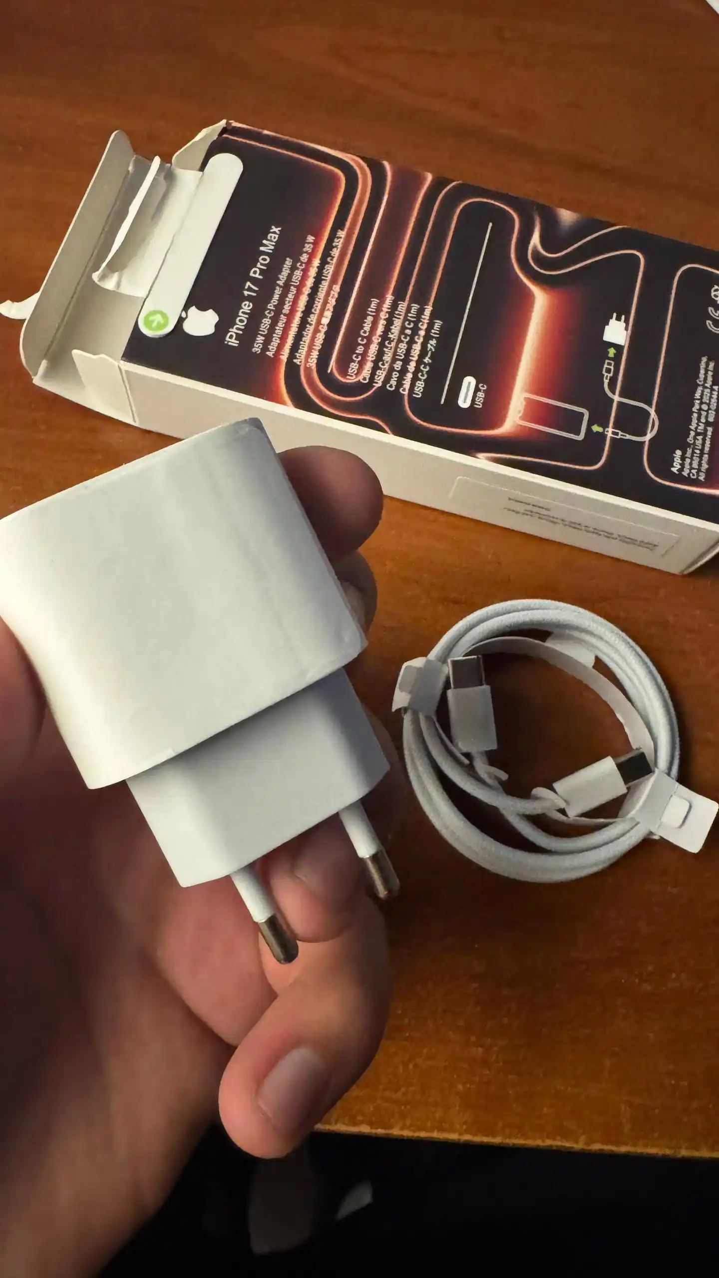 Зарядное устройство с быстрой зарядкой для iPhone 15/16Pro 15/16 ProMax 35Вт кабель Type-C