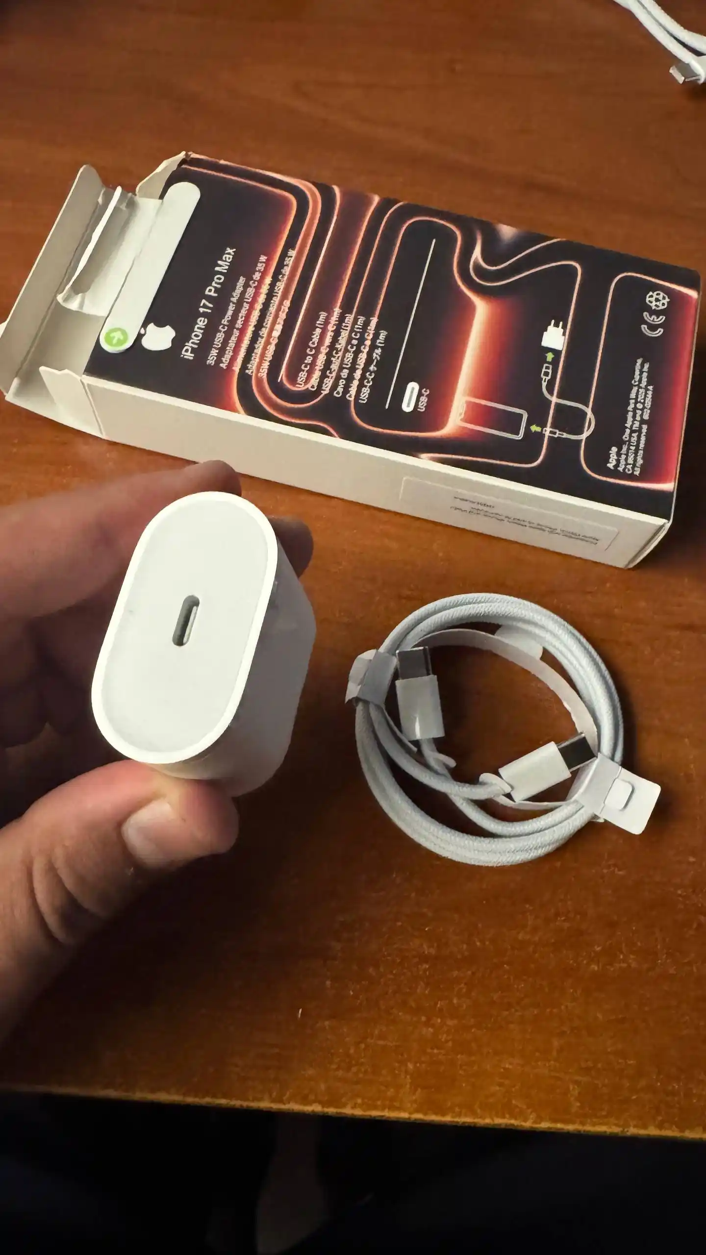 Зарядное устройство с быстрой зарядкой для iPhone 15/16Pro 15/16 ProMax 35Вт кабель Type-C