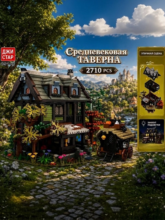 Большой конструктор Jiestar Titanic Central Perk вокзал книжный магазин городские здания - 