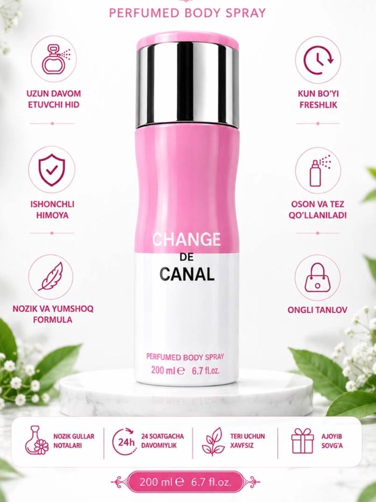 Ayollar dezodoranti, ayollar uchun parfyumli dezodorant. 200 ML