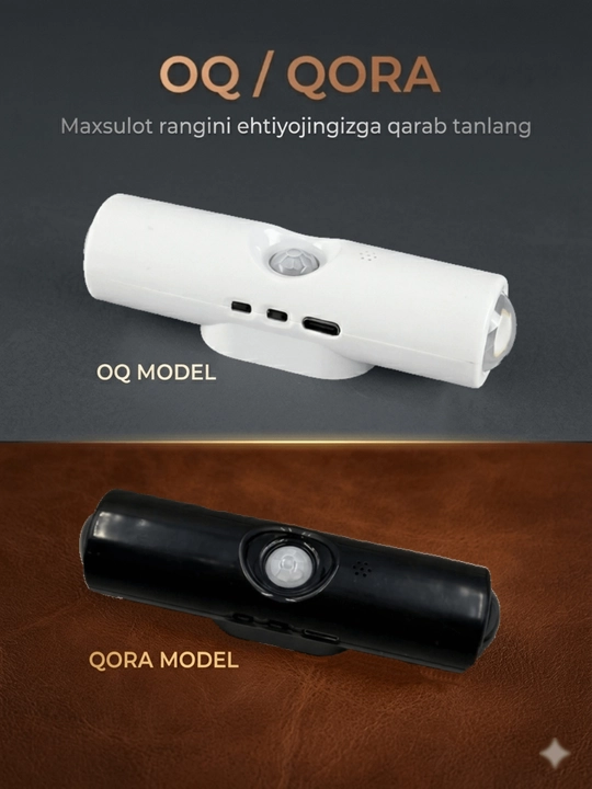Harakat sensoriga ega aqlli tungi yoritgich: RGB va ikki rangli, simsiz