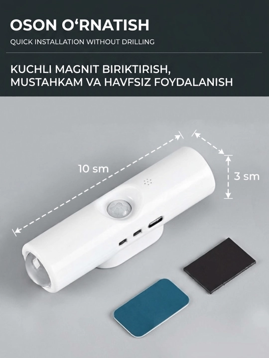 Harakat sensoriga ega aqlli tungi yoritgich: RGB va ikki rangli, simsiz