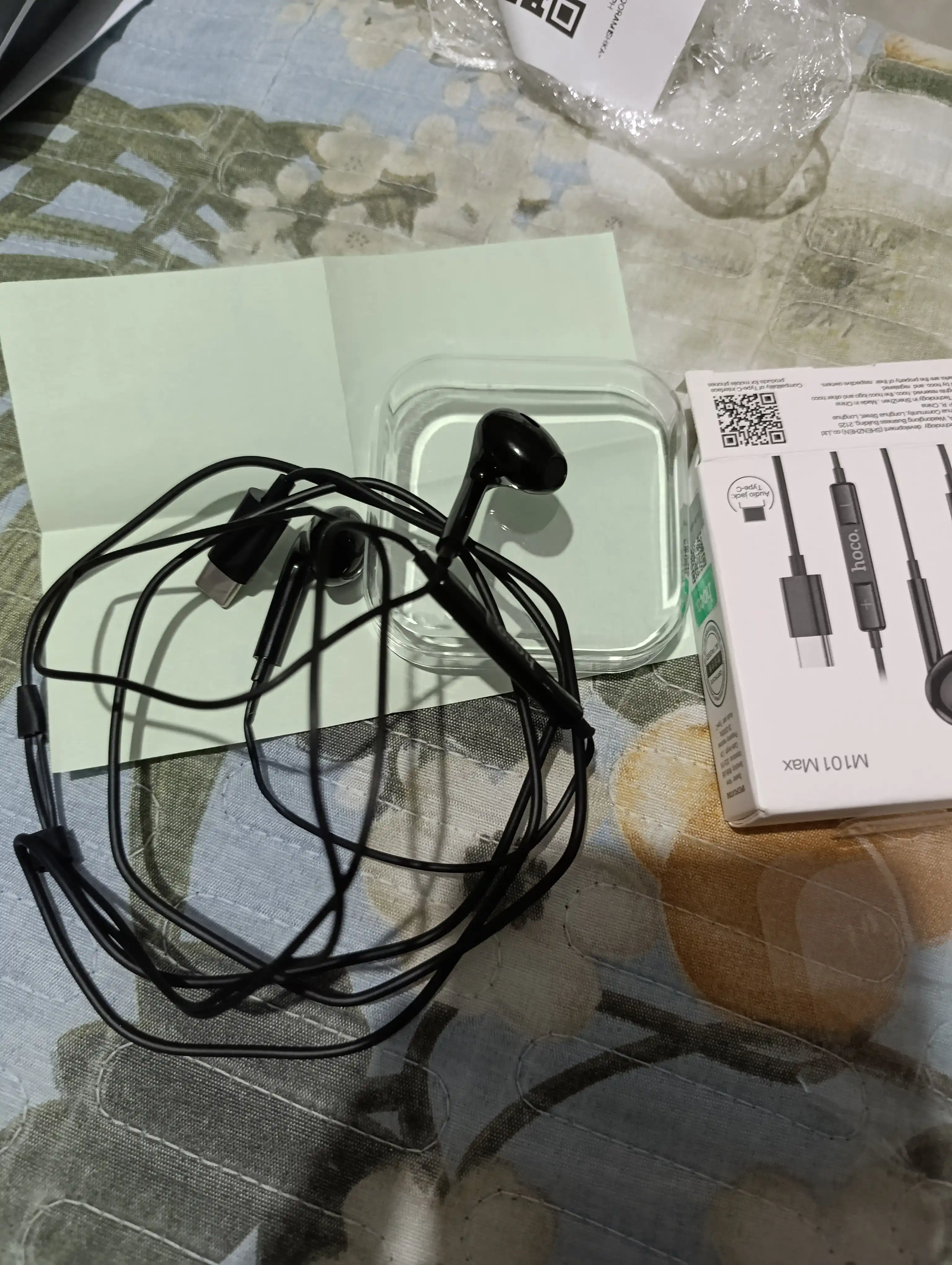 Simli quloqchinlar Hoco M101 Pro/Max, Audio kirish USB Type-C/Jack 3.5 mm