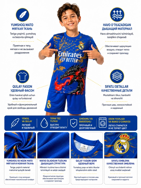 Футбольная форма Real Madrid