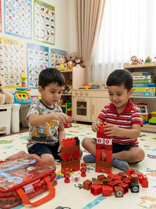 Детский конструктор, blocks игрушка, строительные блоки, обучающая игра - 