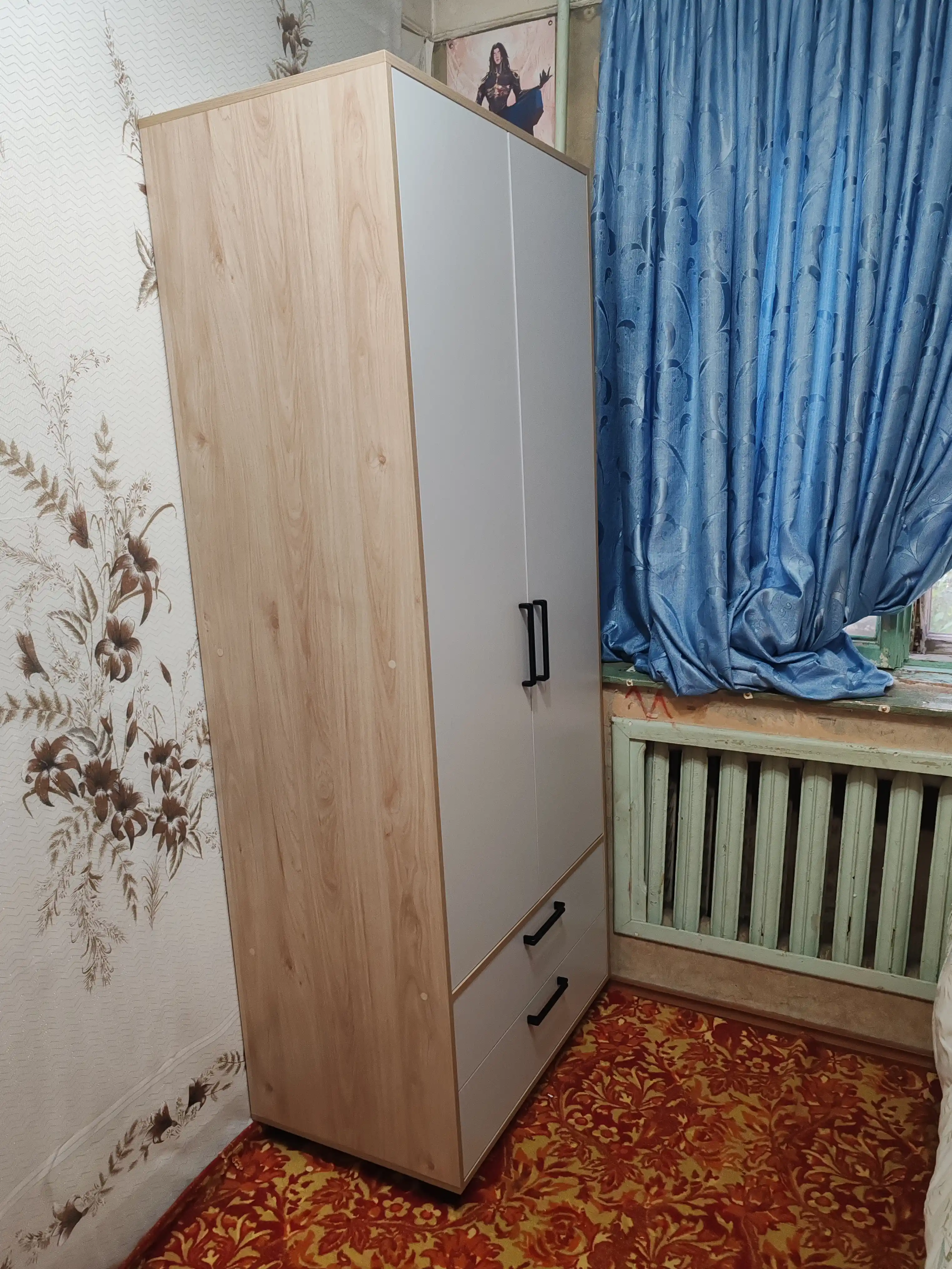 Comfort 2 eshikli kiyim shkafi 200×80×50 sm, LDSP Rossiya