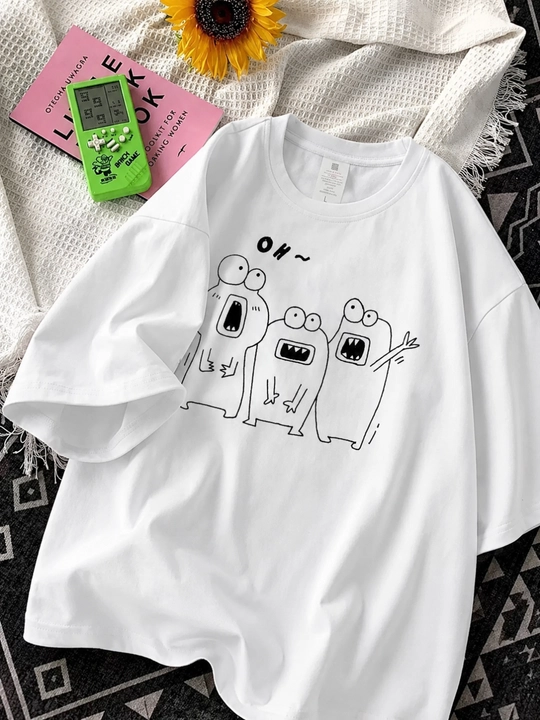 Kreativ dizayndagi unisex (qizlar va yigitlar uchun) oversize futbolka, 100%paxta + sovg'a