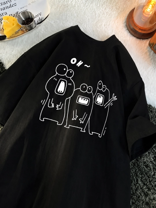 Kreativ dizayndagi unisex (qizlar va yigitlar uchun) oversize futbolka, 100%paxta + sovg'a
