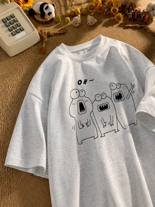 Kreativ dizayndagi unisex (qizlar va yigitlar uchun) oversize futbolka, 100%paxta + sovg'a