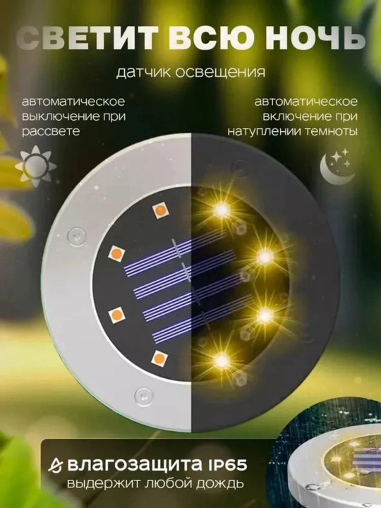 Yo‘lkalar uchun bog‘ quyosh chiroqlari, yorug‘lik datchigi, iliq yorug‘lik, ko‘cha chiroqlari, 4 dona