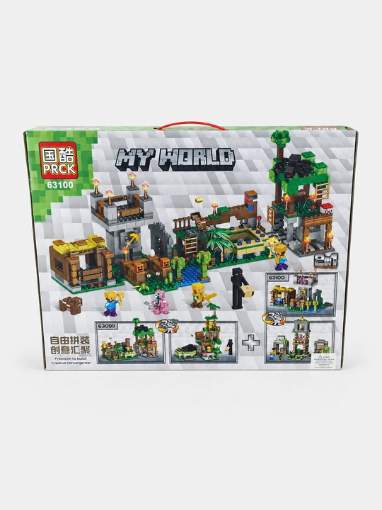 Конструктор My World PRCK, 438 деталей, Башня и дом 2 в 1