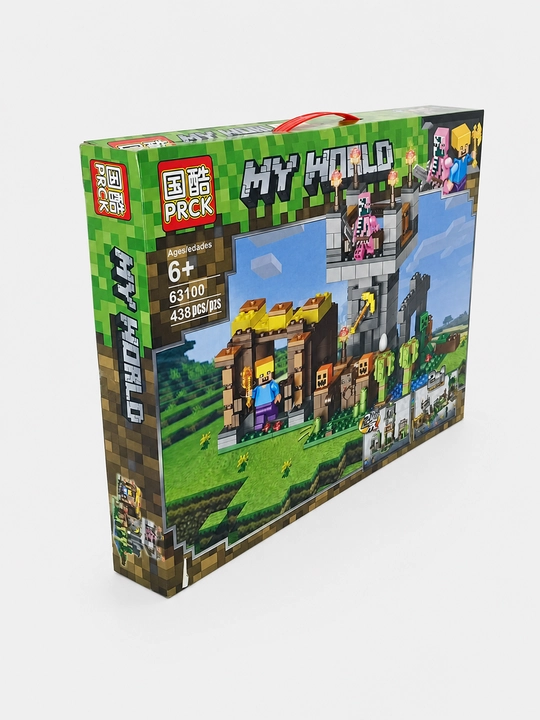 Конструктор My World PRCK, 438 деталей, Башня и дом 2 в 1
