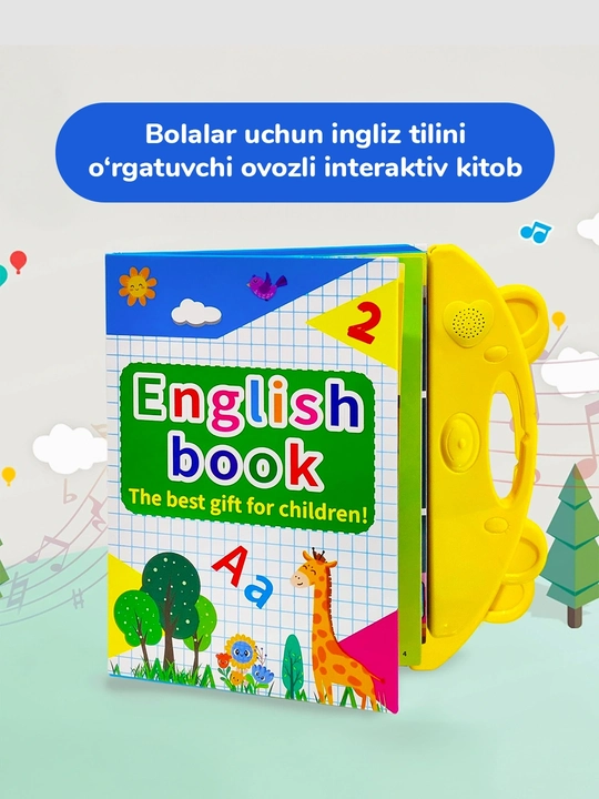 Говорящая обучающая книга для детей English Book звуковая интерактивная