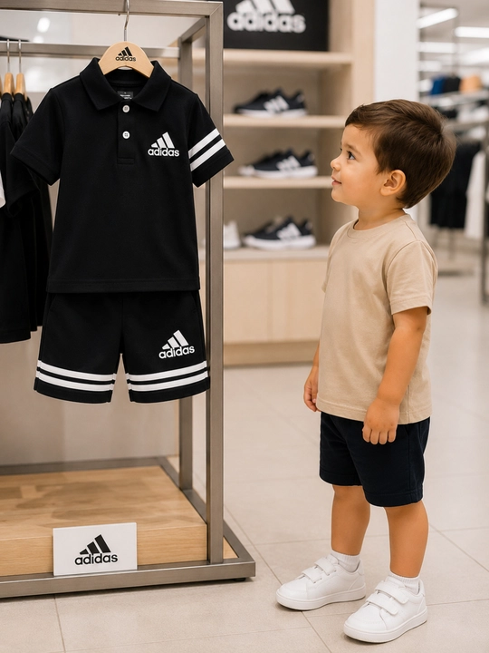 2 yoshli bolalar uchun oq sport kiyim to‘plami, futbolka va shortik, qulay yozgi uslub