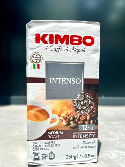 Кофе молотый Кимбо Интенсо 250 гр, крепкий — KIMBOUZ-GRNDINTENSO250