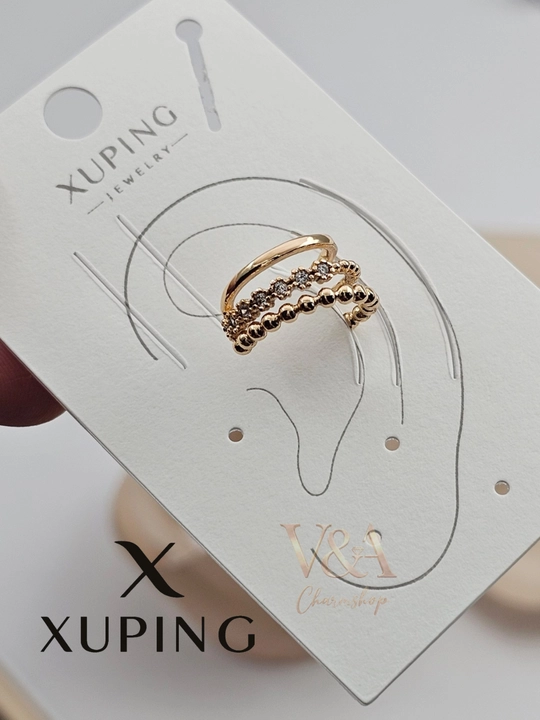 Серьга-кафф XUPING без прокола, с декоративными вставками