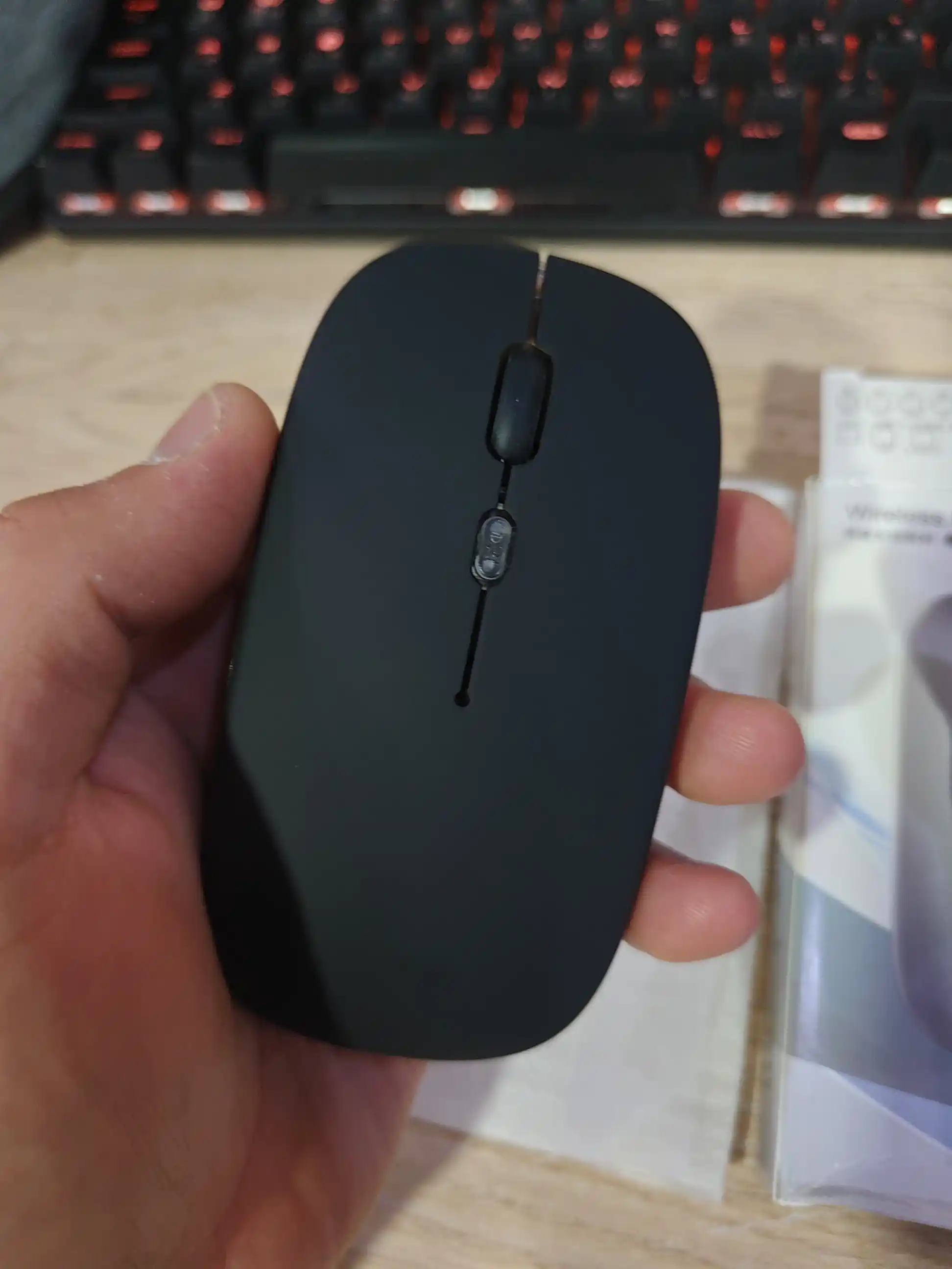 Компьютерная мышь Bluetooth + 2.4Ггц с аккумулятором и RGB-подсветкой