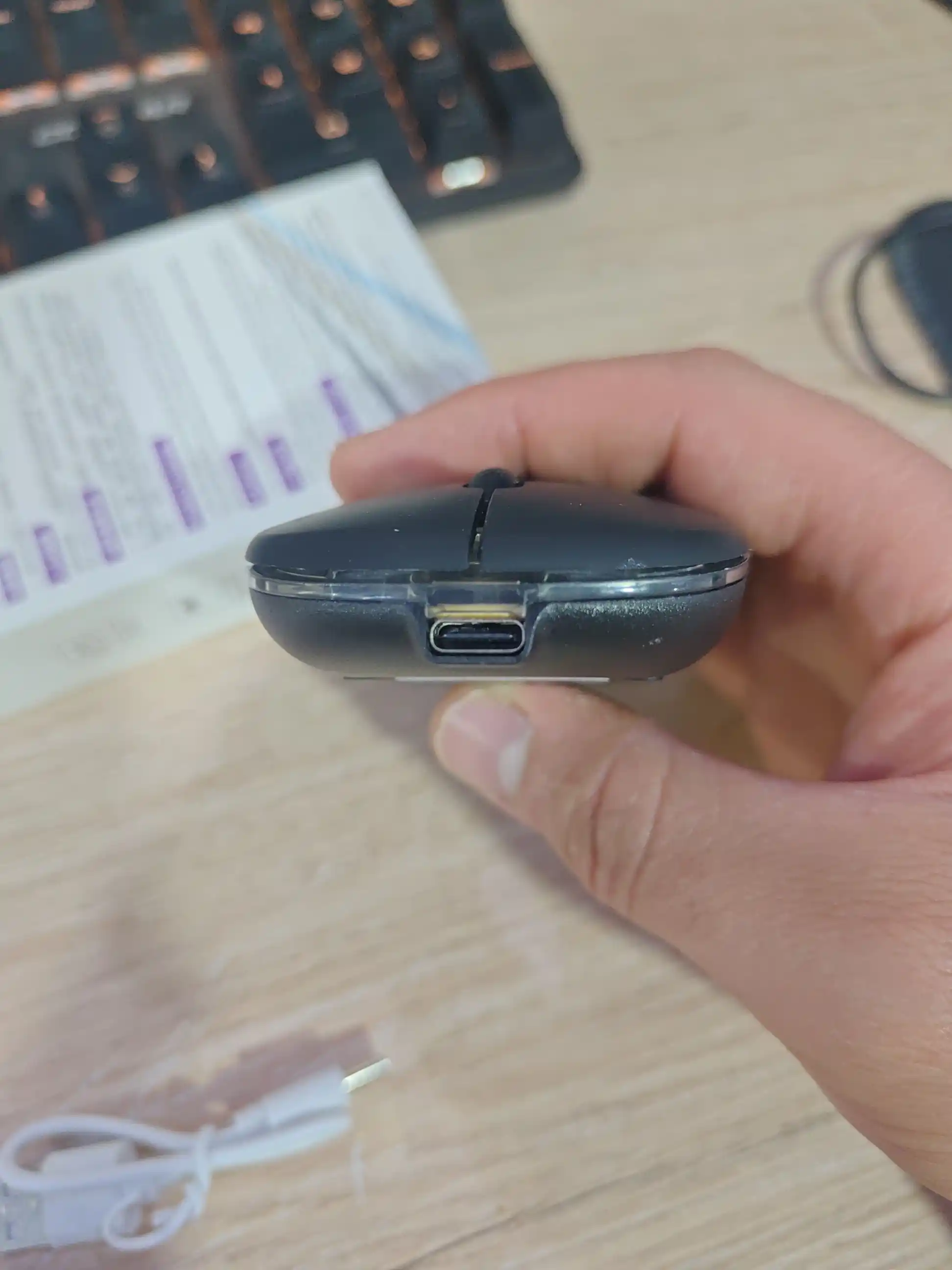 Компьютерная мышь Bluetooth + 2.4Ггц с аккумулятором и RGB-подсветкой