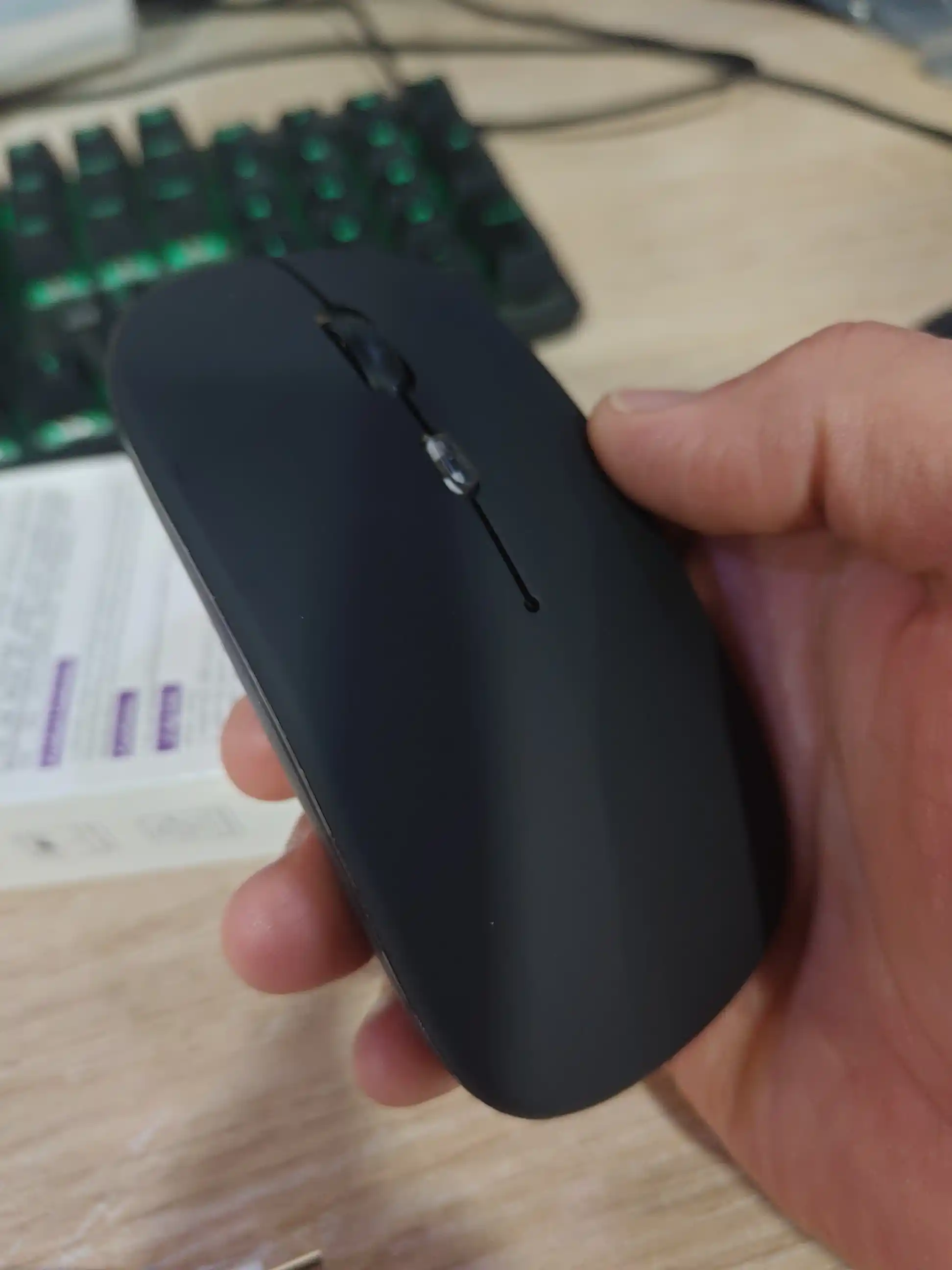 Компьютерная мышь Bluetooth + 2.4Ггц с аккумулятором и RGB-подсветкой
