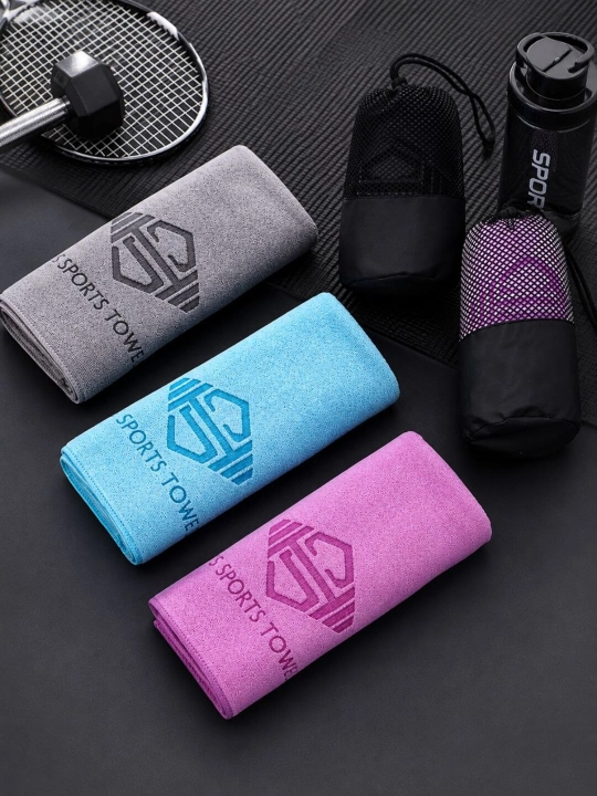 Sport sochiq 30x100 sm, mikrofiber tez quriydigan sochiq, fitnes, yoga va sport zali uchun