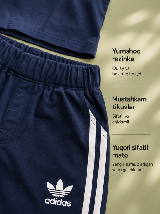 O‘g‘il bolalar uchun yozgi sport seti, futbolka va shortik, 2-5 yosh