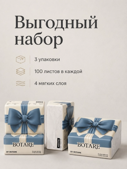 BOTARE туалетная бумага матирующие салфетки влажные салфетки бумага туалетная — 95520-BOTARE15-НГОЛУБ