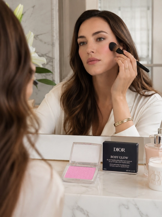 Румяна Dior Rosy Glow 001 PINK-естественный румянец, сияющий оттенок, легкая текстура