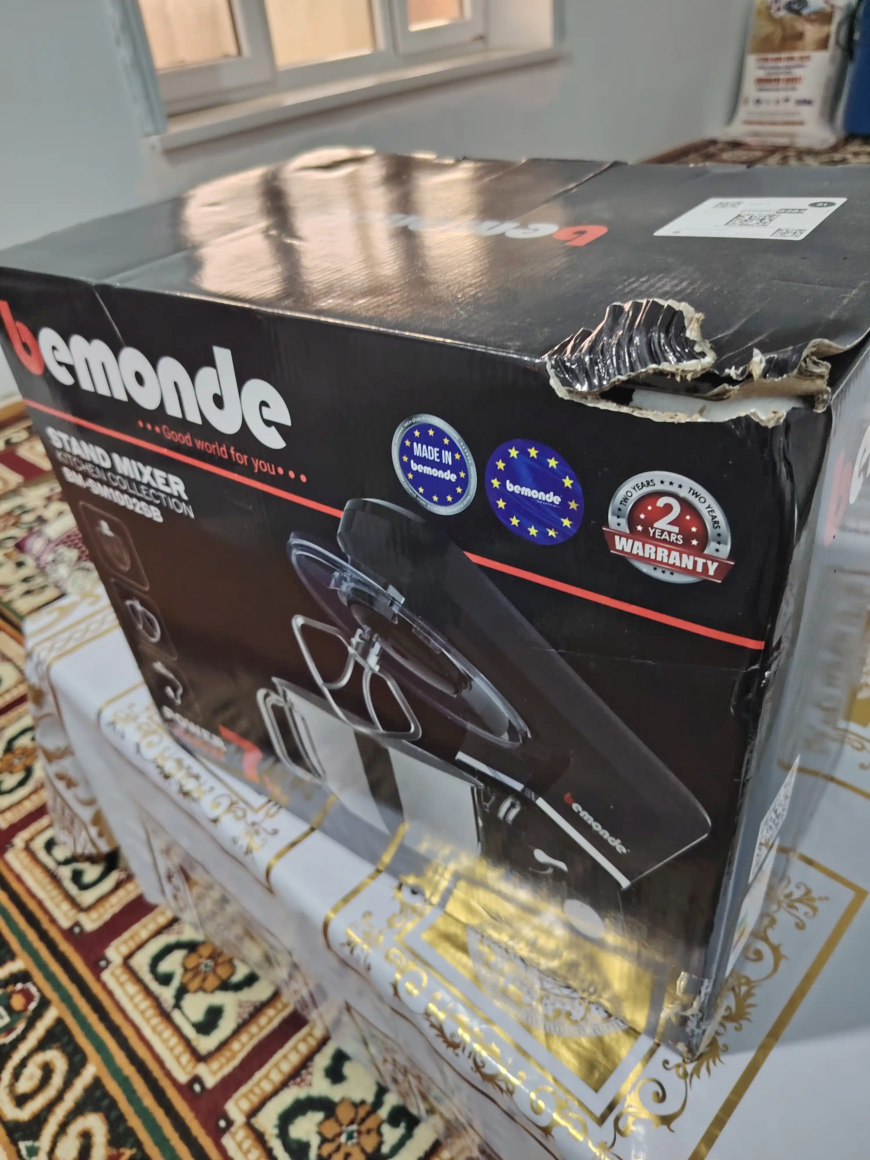 Mikser 7Litr Bemonde BM-SM1002SB, 2000Vt, 6 tezlik, temirli nasadkalar