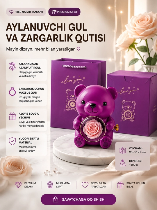 Elegant ko‘rinishdagi sovg‘a qutilari , premuim sifat , zargarlik buyumlari uchun qutilar - 