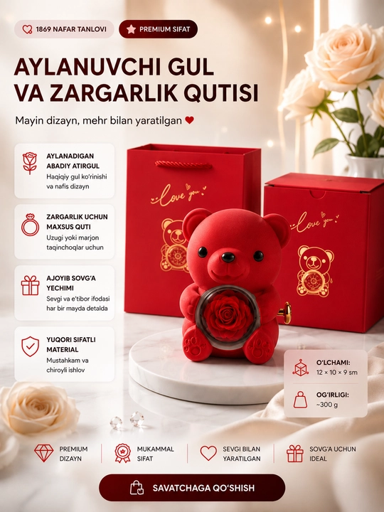 Elegant ko‘rinishdagi sovg‘a qutilari , premuim sifat , zargarlik buyumlari uchun qutilar - 