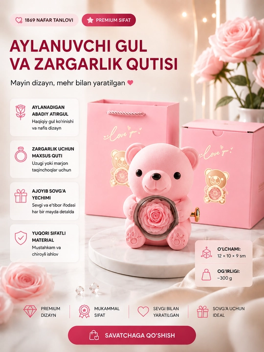 Elegant ko‘rinishdagi sovg‘a qutilari , premuim sifat , zargarlik buyumlari uchun qutilar - 