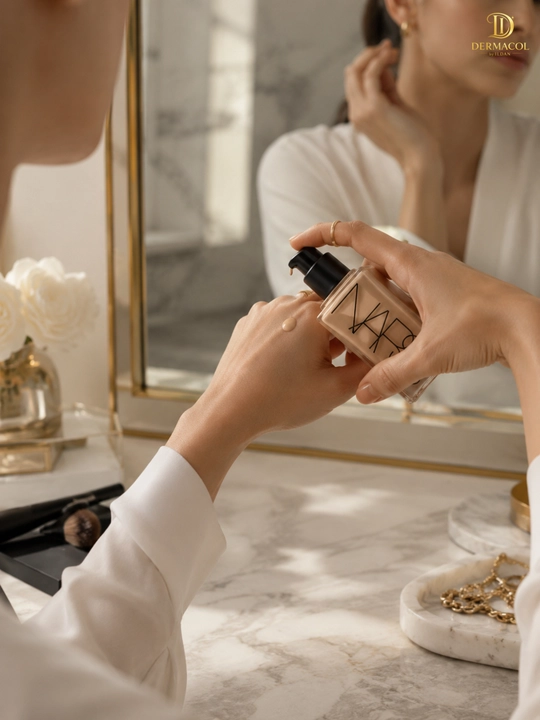 Yengil tonal asos NARS Light Reflecting Foundation tekis ton va silliq ko‘rinish